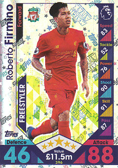 Roberto Firmino Liverpool 2016/17 Topps Match Attax Freestyler #396